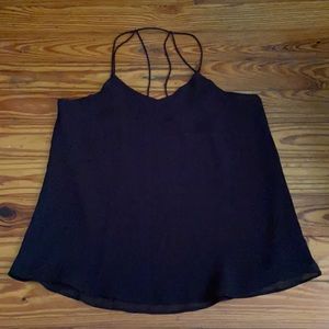 E&M black strappy swing tank sz M nwt